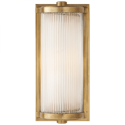 Visual Comfort & Co. Signature Collection Dresser Short Glass Rod Light, 1-Light, Hand-Rubbed Antique Brass, 10.75"H (TOB 2140HAB-FG 2CVGL) 