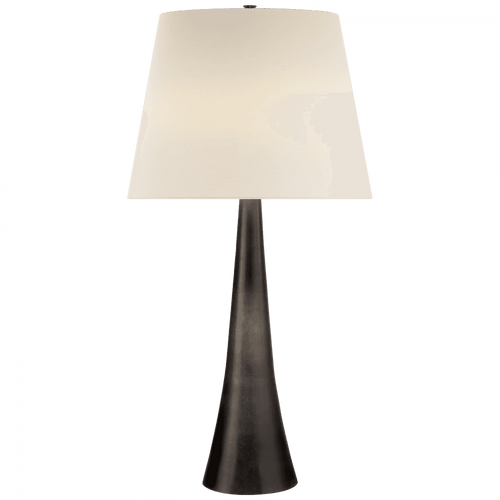 Visual Comfort & Co. Signature Collection Dover Table Lamp, 1-Light, Aged Iron, Linen Shade, 34.75"H (ARN 3002AI-L 2K3NZ) 