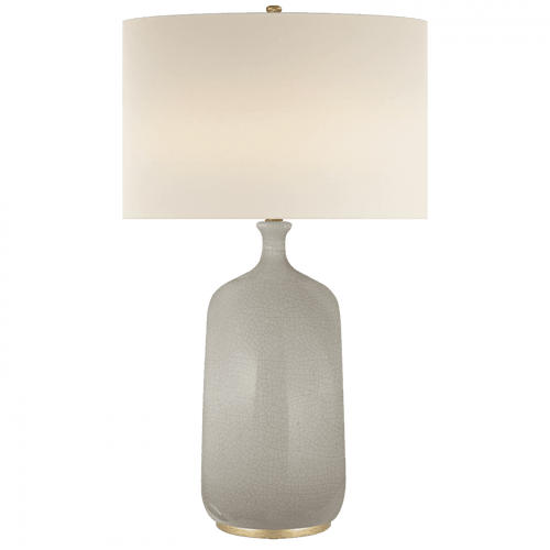 Visual Comfort & Co. Signature Collection Culloden Table Lamp, 1-Light, Bone Craquelure, Linen Shade, 32.5"H (ARN 3608BC-L 2K3QD) 