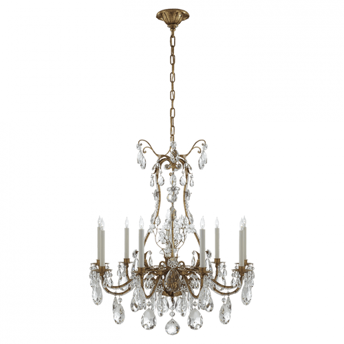 Visual Comfort & Co. Signature Collection Yves Chandelier, 9-Light, Gilded Iron, 31"W (TOB 5470GI 2R51A) 