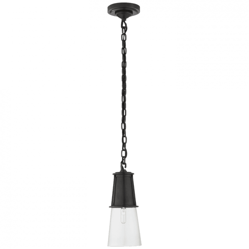 Visual Comfort & Co. Signature Collection Robinson Pendant, 1-Light, Bronze, Clear Glass, 4.75"W (TOB 5751BZ-CG 2V4TM) 