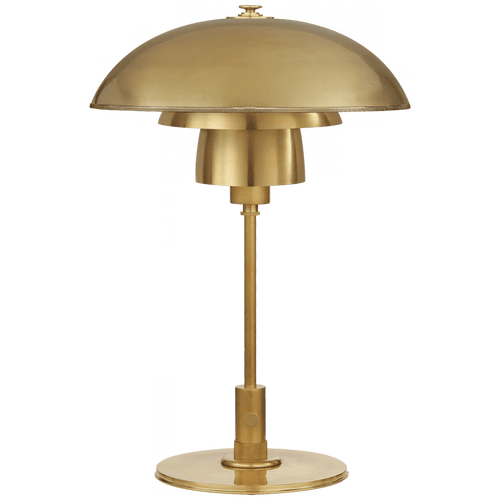 Visual Comfort & Co. Signature Collection Whitman Desk Lamp, 1-Light, Hand-Rubbed Antique Brass, Hand-Rubbed Antique Brass Shade, 19"H (TOB 3513HAB-HAB CHRKF) 
