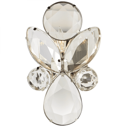 Visual Comfort & Co. Signature Collection Lloyd Wall Sconce, 1-Light, Jeweled, Polished Nickel, Clear Glass, 10"H (KS 2015PN-CG CHUHP) 