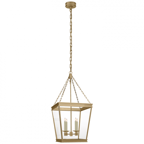 Launceton Lantern Pendant, 4-Light, Antique Burnished Brass, Clear Glass, 17"W (CHC 5611AB-CG CLR70)
