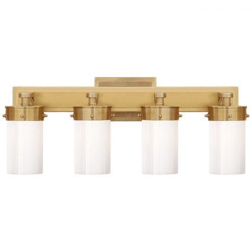 Visual Comfort & Co. Signature Collection Marais Bath Wall Sconce, 4-Light, Hand-Rubbed Antique Brass, 8"H (TOB 2316HAB-WG CLV52) 