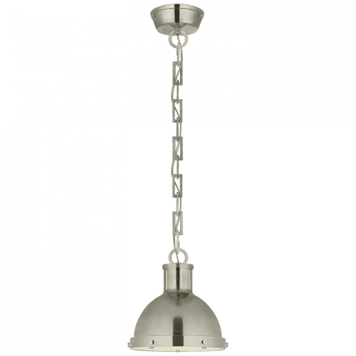 Visual Comfort & Co. Signature Collection Hicks Pendant, 1-Light, Antique Nickel, Frosted Acrylic, 8.75"W (TOB 5068AN CLV6X) 