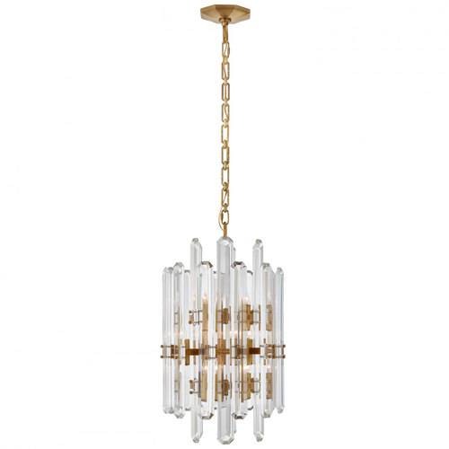 Bonnington Chandelier, 12-Light, Hand-Rubbed Antique Brass, 16"W (ARN 5128HAB CM00N)