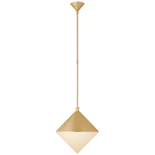 Visual Comfort & Co. Signature Collection Sarnen Pendant, 1-Light, Gild, White Glass, 15.25"W (ARN 5356G-WG CPXTV) 