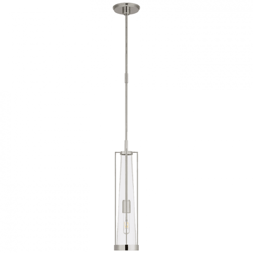 Visual Comfort & Co. Signature Collection Calix Pendant, 1-Light, Polished Nickel, Clear Glass, 5.5"W (TOB 5276PN-CG CPYUA) 