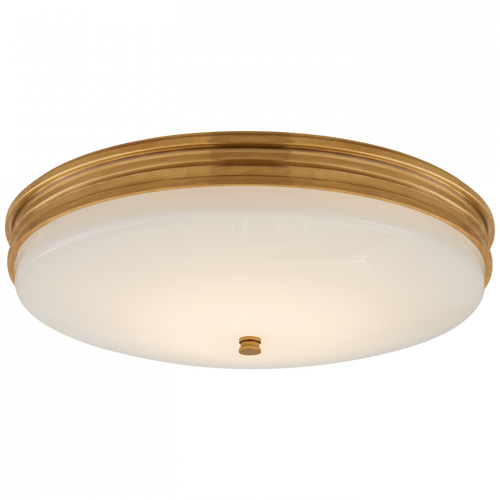 Launceton Flush Mount, LED, Antique Burnished Brass, White Glass, 16.75"W (CHC 4603AB-WG CPZRU)
