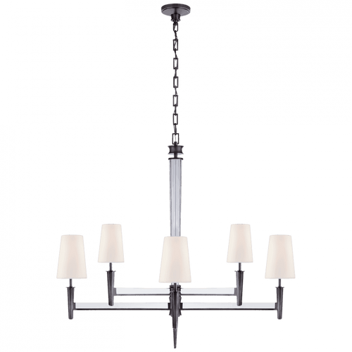 Visual Comfort & Co. Signature Collection Lyra Chandelier, 8-Light, Bronze, Crystal, 42.5"W (TOB 5943BZ-L CPZQ7) 