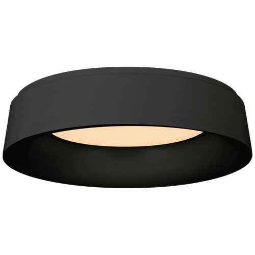 Visual Comfort & Co. Signature Collection Halo Flush Mount, LED, Matte Black, 17.5"W (BBL 4096BLK CPVVN) 
