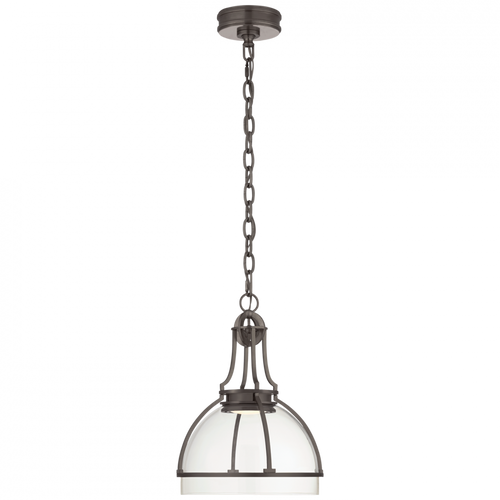 Gracie Pendant, Dome, LED, Bronze, Clear Glass, 12"W (CHC 5481BZ-CG CTXGR)
