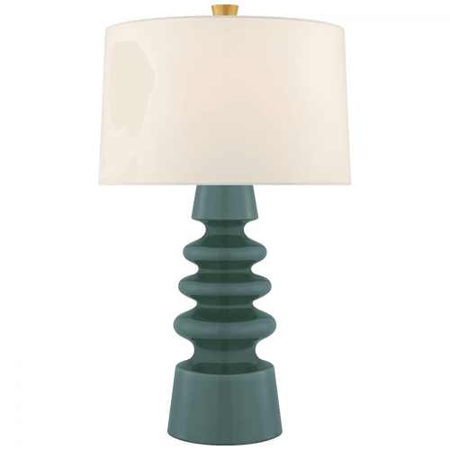 Visual Comfort & Co. Signature Collection Andreas Table Lamp, 1-Light, Aventurine, Linen Shade, 28.5"H (JN 3608AVN-L CTXHQ) 