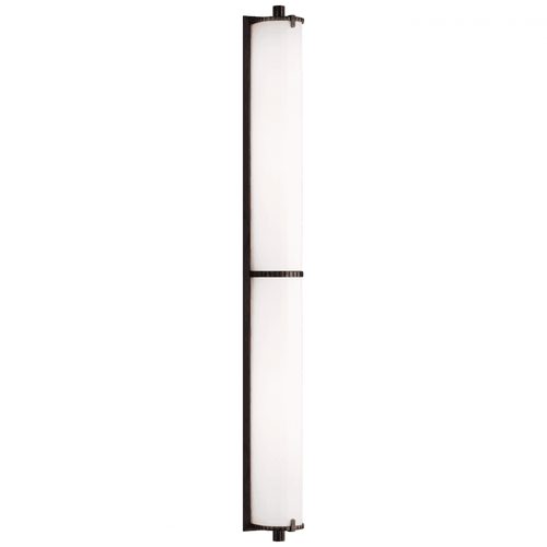 Visual Comfort & Co. Signature Collection Calliope Bathroom Wall Sconce, LED, Bronze, White Glass, 32.75"H (TOB 2193BZ-WG CTZG7) 