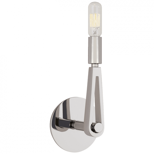 Visual Comfort & Co. Signature Collection Alpha Wall Sconce, 1-Light, Polished Nickel, 10.5"H (TOB 2510PN CTZGH) 