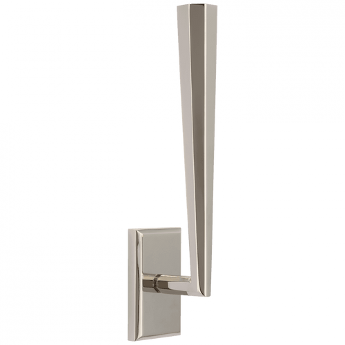 Visual Comfort & Co. Signature Collection Galahad Single Wall Sconce, 1-Light, LED, Polished Nickel, 14.5"H (TOB 2712PN CU2EU) 
