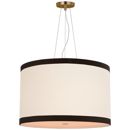 Visual Comfort & Co. Signature Collection Walker Drum Shade Pendant, 4-Light, Gild, 22"W (KS 5078G-L/BL CU3AZ) 