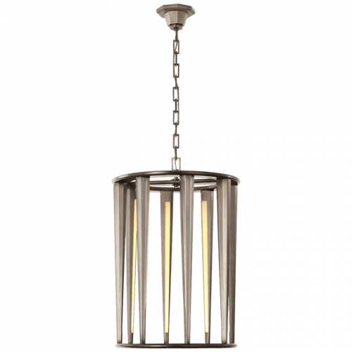 Visual Comfort & Co. Signature Collection Galahad Medium Lantern, 1-Light, LED, Antique Nickel, 25.25"H (TOB 5718AN CU2EN) 