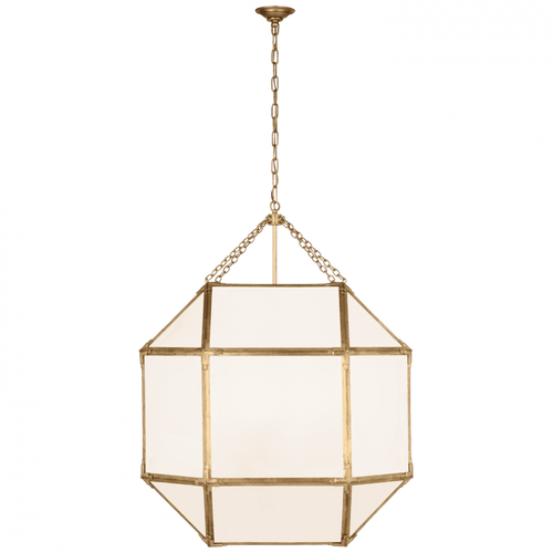 Visual Comfort & Co. Signature Collection Morris Grande Lantern, 6-Light, Gilded Iron, 39.25"H (SK 5034GI-WG CU2EA) 