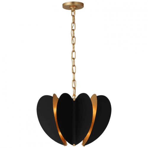 Visual Comfort & Co. Signature Collection Danes Chandelier, 6-Light, Wood, 16.75"W (KS 5130BLK/G CU4C4) 