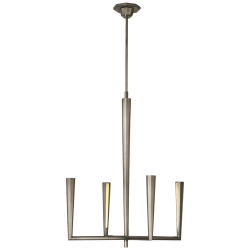 Visual Comfort & Co. Signature Collection Galahad Small Chandelier, 1-Light, LED, Nickel, 26"W (TOB 5710AN CU2EG) 