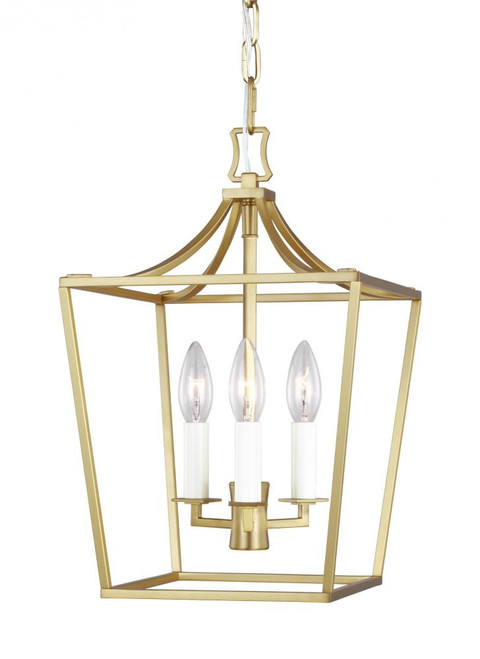 Southold Lantern, 3-Light, Burnished Brass, 15.75"H (CC1433BBS 706U4HZ)