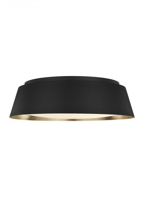 Visual Comfort & Co. Studio Collection Asher Large Flush Mount, 4-Light, Midnight Black, 19"W (EF1005MBK 706U3KK) 