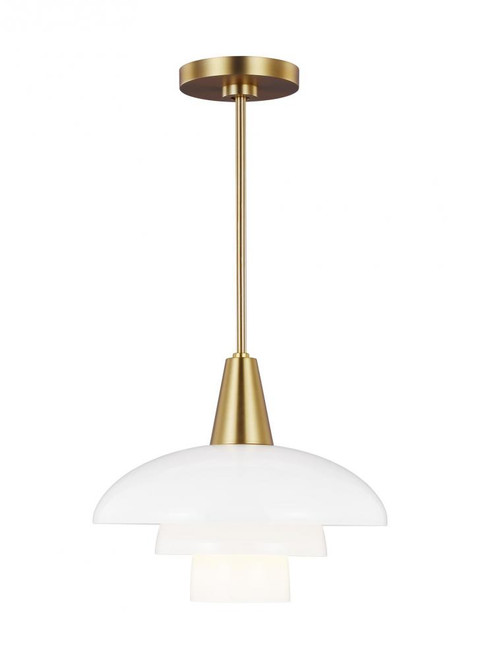 Rossie Pendant, 1-Light, Burnished Brass, Milk White Shade, 13"W (EP1271BBS 706U3KM)