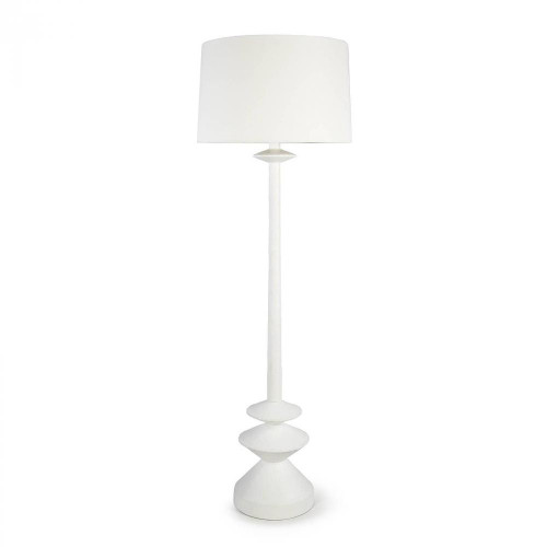 Regina Andrew Hope Floor Lamp, 1-Light, White, Linen Shade, 62"H (14-1054 50502Q7) 