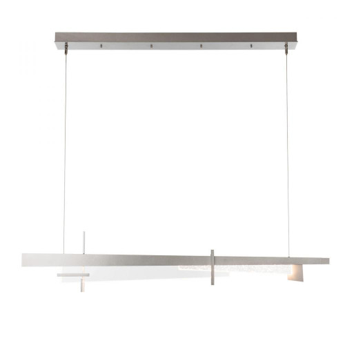 Hubbardton Forge Tenon Linear Chandelier, 1-Light, Standard Height, LED, Natural Iron, Clear Glass, 48"W (139901-LED-STND-20-ZQ0640 52YKJD) 