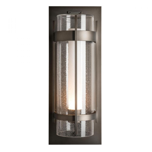 Banded Outdoor Wall Sconce, 1-Light, Coastal Bronze, Opal and Seeded Glass, 26"H (305899-SKT-75-ZS0664 5CXF6Y)