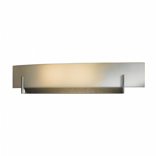 Hubbardton Forge Axis Wall Sconce, 2-Light, Sterling, White Art Glass, 5.75"H (206410-SKT-85-BB0328 5DGX2E) 