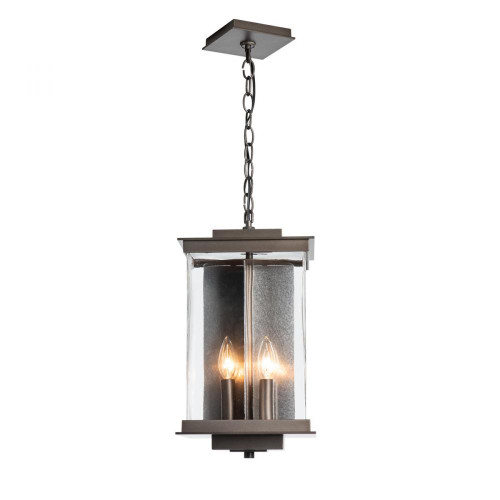 Kingston Outdoor Pendant, 4-Light, Coastal Natural Iron, Translucent Soft Gold, Clear Glass, 9.6"W (356840-SKT-20-83-ZM0703 5DKWQD)