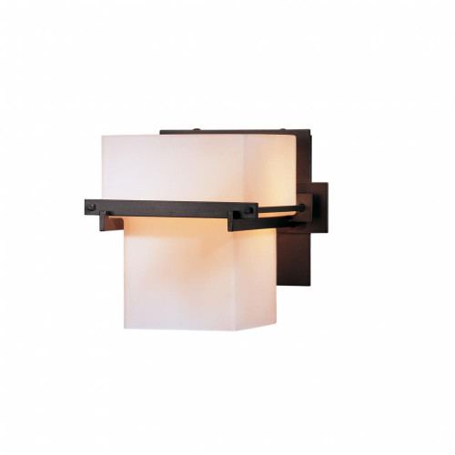 Hubbardton Forge Kakomi Wall Sconce, 1-Light, Sterling, Opal Glass, 6"H (207831-SKT-85-GG0106 5DGY0N) 