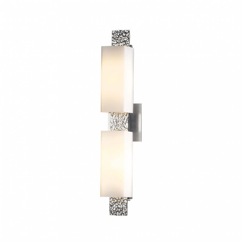 Hubbardton Forge Oceanus Wall Sconce, 2-Light, Sterling, Opal Glass, 23"H (207695-SKT-85-GG0441 5DGY0C) 