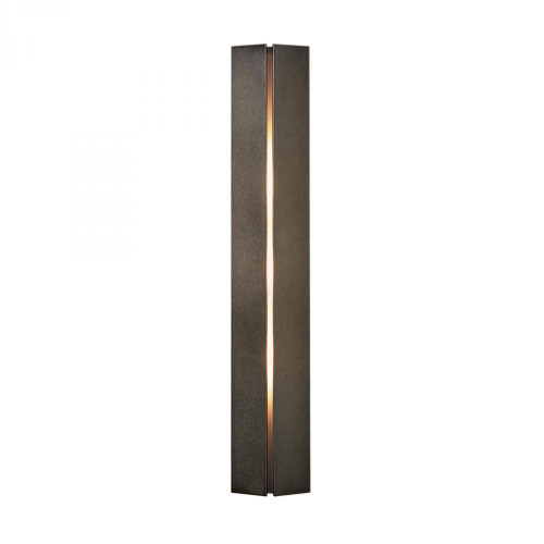 Hubbardton Forge Gallery Wall Sconce, 3-Light, Sterling, Blue Glass, 24.5"H (217650-SKT-85-EE0202 5DGZ1D) 