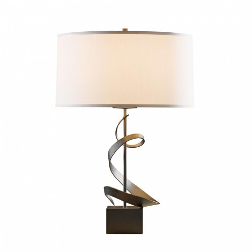 Gallery Table Lamp, 1-Light, Sterling, Flax Shade, 22.9"H (273030-SKT-85-SE1695 5DKTVT)