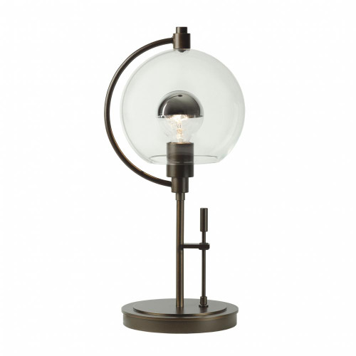 Pluto Table Lamp, 1-Light, Sterling, Opal Glass, 19.3"H (274120-SKT-85-GG0384 5DKTWD)