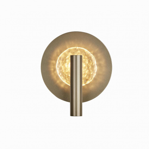 Hubbardton Forge Solstice Wall Sconce, 1-Light, Soft Gold, Clear Glass, 10.75"H (202025-SKT-84-ZM0545 5DGU49) 