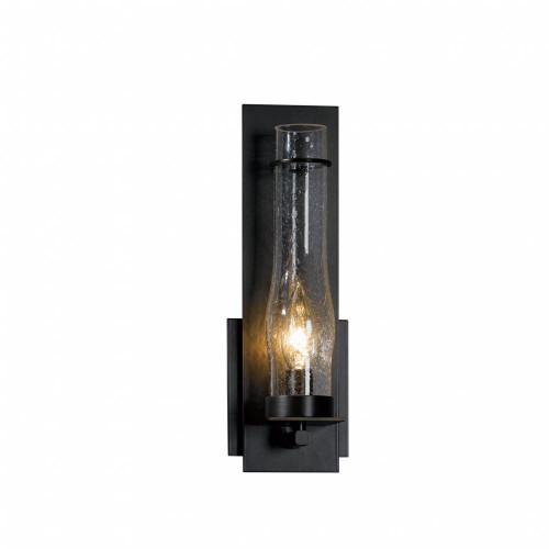 Hubbardton Forge New Town Wall Sconce, 1-Light, Sterling, Seeded Clear Glass, 12.75"H (204250-SKT-85-II0184 5DGU5N) 