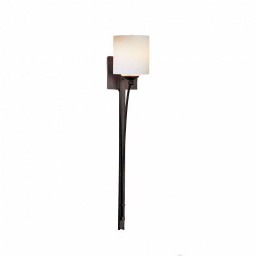Hubbardton Forge Formae Contemporary Wall Sconce, 1-Light, Sterling, Opal Glass, 29.5"H (204670-SKT-85-GG0169 5DGU66) 
