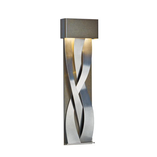 Hubbardton Forge Tress Wall Sconce, 1-Light, LED, Sterling, Soft Gold, 32"H (205437-LED-85-84 5DGV4P) 