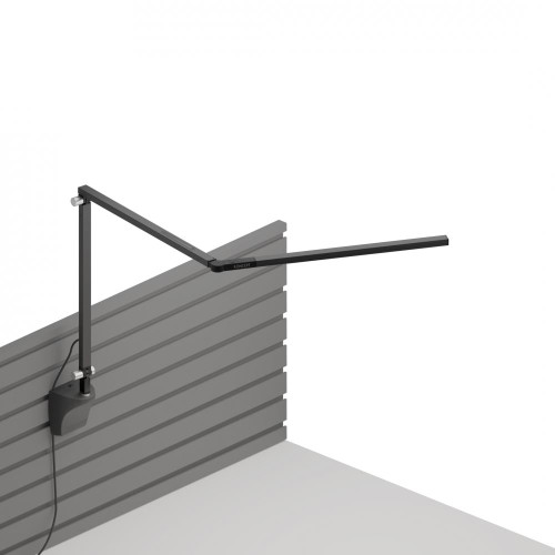 Z-Bar Mini Desk Lamp, Slatwall Mount, Warm Light, LED, Metallic Black, 12.75"H (AR3100-WD-MBK-SLT 407UGL5)
