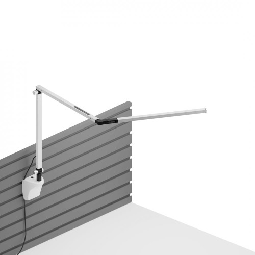 Z-Bar Mini Desk Lamp, Slatwall Mount, Warm Light, LED, White, 12.75"H (AR3100-WD-WHT-SLT 407UGLF)
