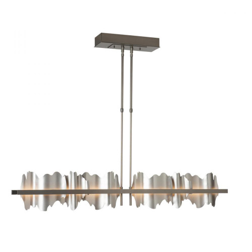 Hubbardton Forge Hildene Linear Chandelier, 1-Light, Short Height, LED, Bronze, Natural Iron, 51.9"W (139652-LED-SHRT-05-20 5CQHRG) 