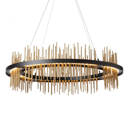 Hubbardton Forge Gossamer Pendant, 1-Light, Standard Height, LED, Black, 38"W (139656-LED-STND-10-84 5CQLQU) 