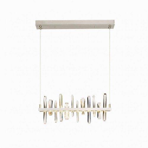 Hubbardton Forge Solitude Linear Chandelier, 1-Light, Standard Height, LED, Soft Gold, 25.5"W (139734-LED-STND-84-CR 5D9UQ9) 