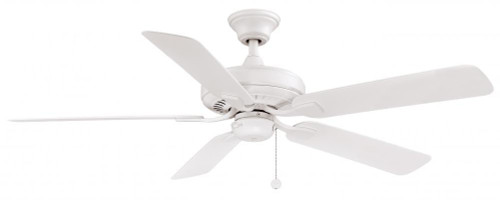 Fanimation Edgewood Ceiling Fan, 5-Blade, Matte White, Matte White Blades, 52"W (FP9052MWW KDPX) 