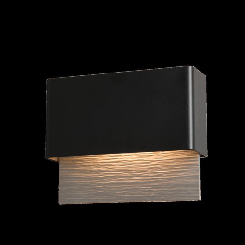 Hubbardton Forge Stratum Outdoor Wall Sconce, 1-Light, Dark Sky Compliant, LED, Coastal Burnished Steel, Coastal Bronze, 7.5"H (302630-LED-78-75 5D0KUN) 
